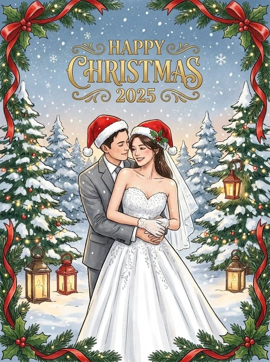 Nano Banana Example: Christmas Greeting Card - Result