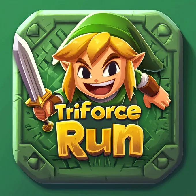 Colorful, cartoon-style app icon design for a [type of app: game, movie, food, sport, etc.] logo with the text ["App Name"] and [character, symbol, or cute object + short description of its pose or action] on the front of a square button, set against a [background color / theme] with simple details. High-resolution game art and graphics for a mobile app, Pixar style, realistic.